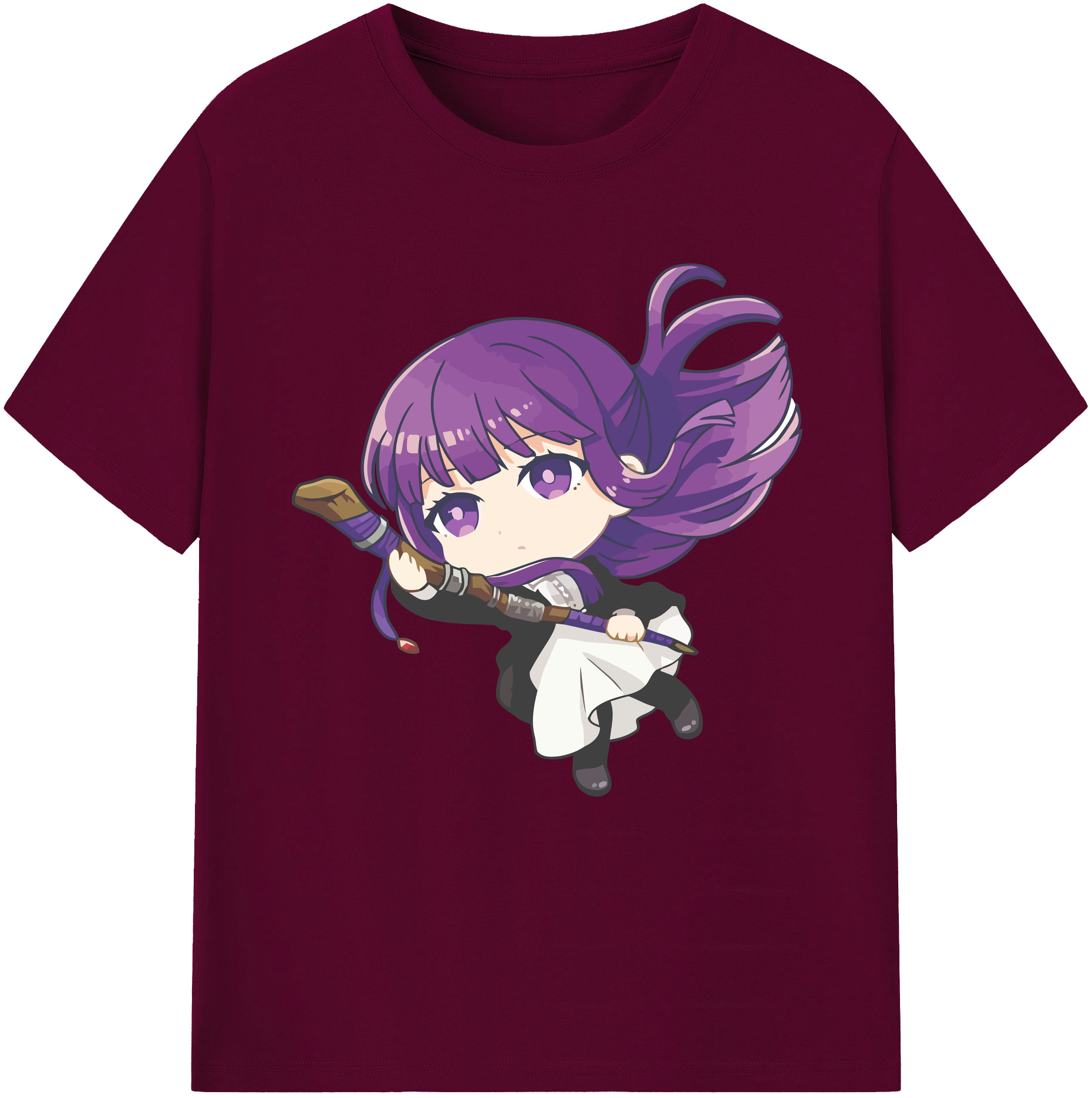 （画像用） 葬送のフリーレン Frieren レディースカジュアルプリントTシャツ（綿100％）